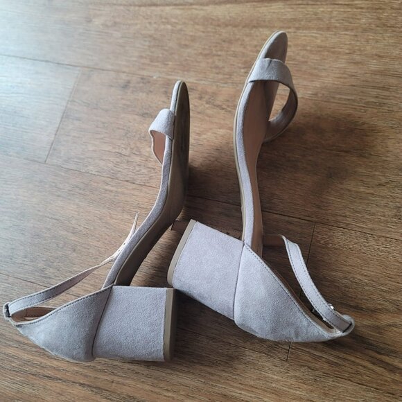 Call It Spring Suede Ankle Block Heel Sandals - Picture 3 of 4